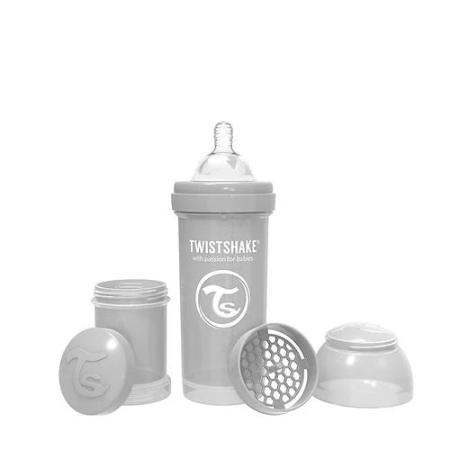 Tetero 8 Onzas Gris Twistshake Anti Cólico
